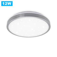 Online Shop Vingo 12W Vernickelt Runde LED Deckenleuchte mit Starlight Effekt (Weiß/Warmweiß/Farbwechsel)