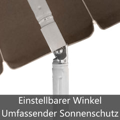 Sonnenschirm Rechteckig Anthrazit/ Beige