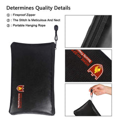 Hengda Feuerfest Aktenmappen Geldtasche Dokumentenkassette Lagerung Tasche