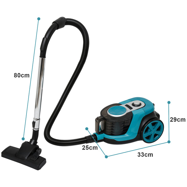 Hengda Staubsauger Beutellos Bodenstaubsauger ohne Beutel 800 Watt Hocheffizienzmotor mit 3.5L Staubbehälter
