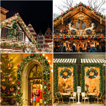 HENGMEI Weihnachtsgirlande 8m Mit Lichterkette - Weiß Schnee