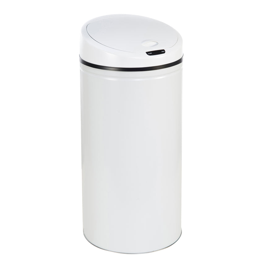Abfalleimer 40 Liter Küche Papierkorb mit IR Sensor Mülleimer Bewegungssensor Kücheneimer Edelstahl Geruchsdichter Mülltonne Silber