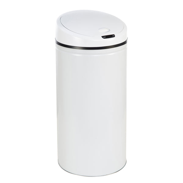 Abfalleimer 40 Liter Küche Papierkorb mit IR Sensor Mülleimer Bewegungssensor Kücheneimer Edelstahl Geruchsdichter Mülltonne Silber