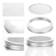 Hengda Sprossenglas Keimglas 2er Set 950ML Sprossenglas mit Deckel & Sieb Sprossen Keimgerät für Alfalfa Kresse Brokkoli