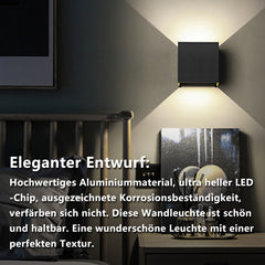 Hengda 7W LED Wandlampe Modern Eckig IP65 Warmweiß Wandleuchte