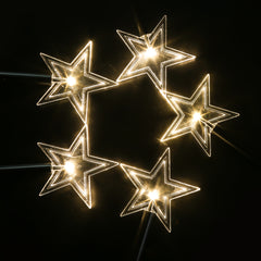 Hengda 5er Sterne Weihnachtsbeleuchtung Wasserdicht Beleuchtung Weihnachtsdekoration