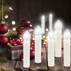 Hengda 10-50 Stück Kabellose LED Weihnachtskerzen Lichterkette