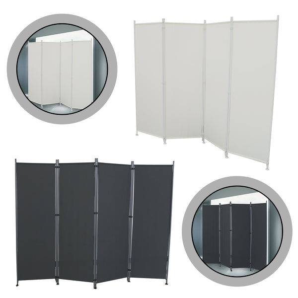 Wolketon Paravent Anthrazit/Beige  180×180cm / 215×170cm / 260 ×180cm Sichtschutzwand Trennwand Sichtschutz