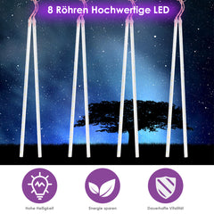 Hengda 360 LED Eiszapfen Lichterkette Eisregen Meteorschauer Außenbereich Lichterregen