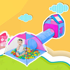 Hengda Kinder-Iglu-Zelt mit Tunnel und 200 Bällen Kinderspielzelt mit Bällen