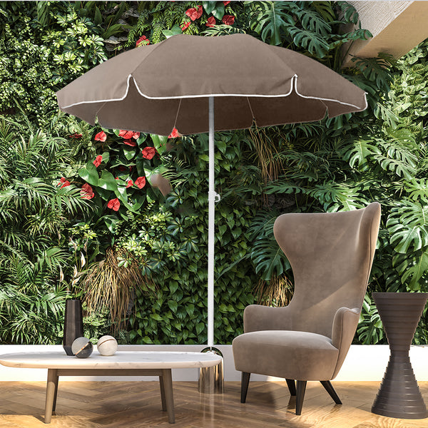 Sonnenschirm Terrassen Strandschirm Ampelschirm Garten mit Handkurbel UV30+ 2m