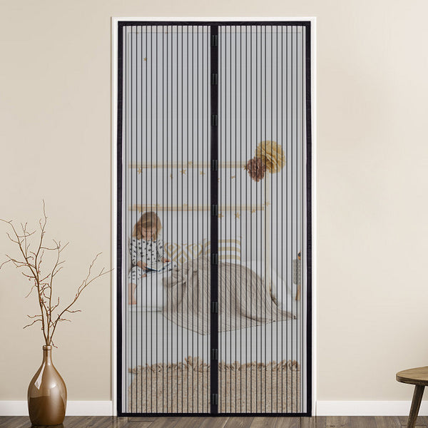 Insektenschutz Magnetisch 90x210 CM Schwarz