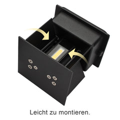 Hengda 7W LED Wandlampe Modern Eckig IP65 Warmweiß Wandleuchte