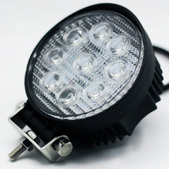 10X 27W LED Scheinwerfer Runde Arbeitsscheinwerfer Arbeitslicht mit 9 LEDs Reflektor Rückfahrscheinwerfer