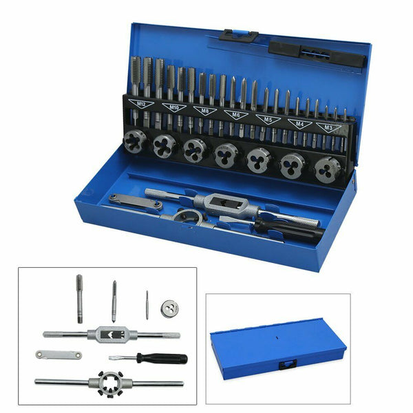 hengda-32tlg-gewindeschneid-metrisch-gewindebohre-fein-schneideisen-satz-m3-m12