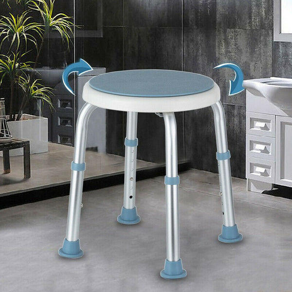 Verstellbar Duschhocker Duschstuhl 360°Drehbar Aluminium Badhocker