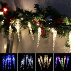 Hengda Eiszapfen Aussen Weihnachtsbeleuchtung 10M Innen LED Eisregen Lichterkette IP44