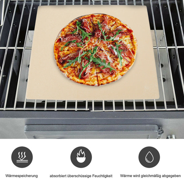 Hengda Pizzastein Und Pizzaschaufel Grillstein Backstein Schamottstein Set