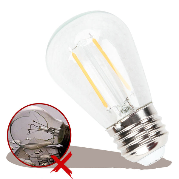 Lichterkette Glühbirnen Glühbirnen Aussen Outdoor-String Lichter Warmweiß IP65