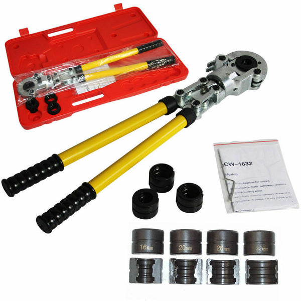 Profi Rohrpresszange Verbundrohr Presszange PE-X Aluminiumrohr 16-32mm Alurohr