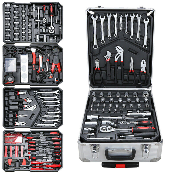 Werkzeugkoffer 729 tlg Werkzeugkasten Rollkoffer Universalmesser Kombizange