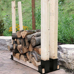Hengda 4er Stapelhilfe Kaminholzregal Holzstapelhilfe Brennholz stabil Kaminholz Holz