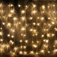 Hengda LED Lichtervorhang Weihnachtsbeleuchtung 3x3M Lichternetz string Lichterkette
