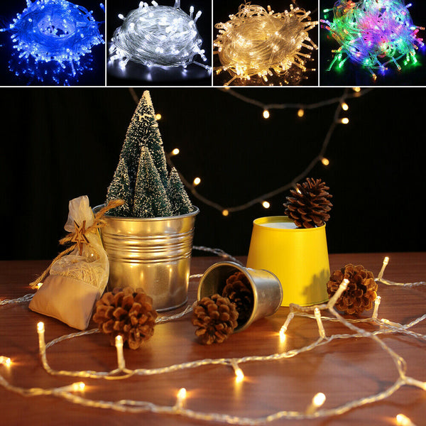 20m Außen Lichterkette Lichternetz Xmas Weihnachtsleuchte Lampenkette 200 LEDs