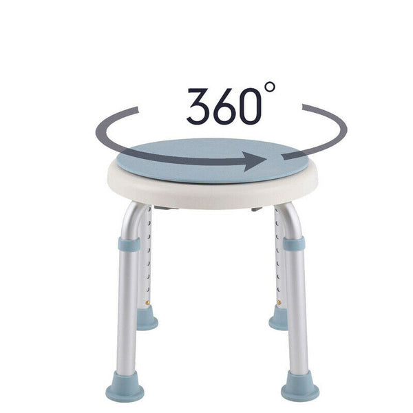 Verstellbar Duschhocker Duschstuhl 360°Drehbar Aluminium Badhocker