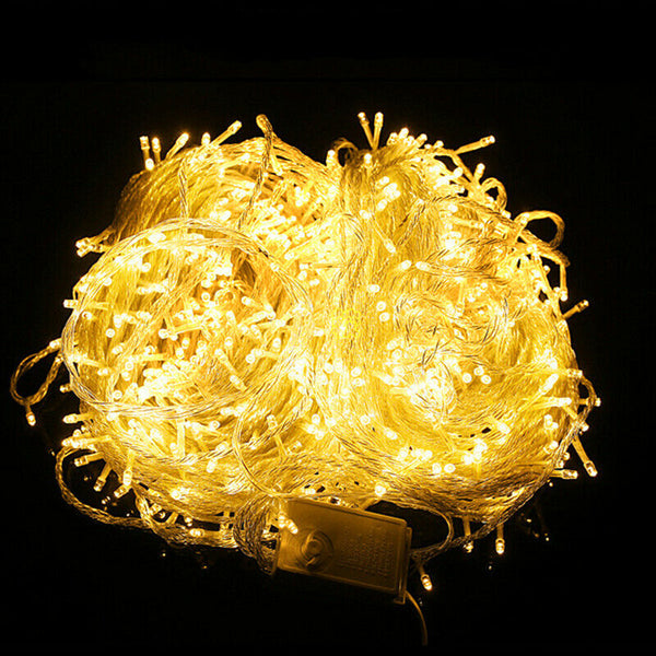 20m Außen Lichterkette Lichternetz Xmas Weihnachtsleuchte Lampenkette 200 LEDs
